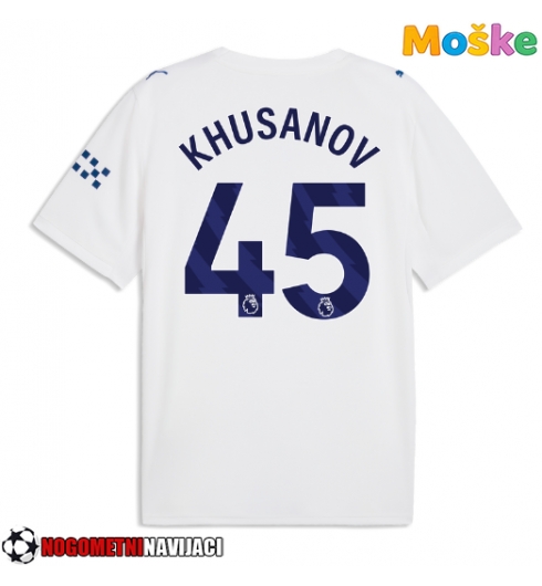 Moške Nogometnih dresov Manchester City Abdukodir Khusanov #45 Tretji 2026-27 Kratki rokavi Moške Nogometnih dresov Manchester City Abdukodir Khusanov #45 Tretji 2026-27 Kratki rokavi